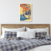奥 瀬 秋, herfst bij Oirase, Hasui Kawase, Woodcut Canvas Afdruk (Insitu (Slaapkamer))