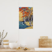 奥 瀬 秋, herfst bij Oirase, Hasui Kawase, Woodcut Poster (Keuken)
