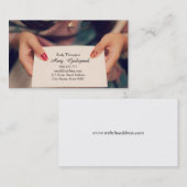 女性の自己紹介カード オシャレ VISITEKAARTJE (Voorkant / Achterkant)