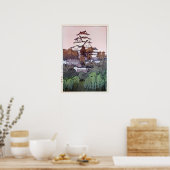 姫 城, Himeji Castle, Hiroshi Yoshida, Woodcut Poster (Keuken)