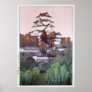 姫 城, Himeji Castle, Hiroshi Yoshida, Woodcut Poster