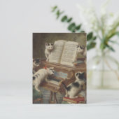 子 猫 ピ ア ノ BRIEFKAART (Staand voorkant)