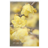 季節の花々のカレンダー KALENDER (Jan 2026)