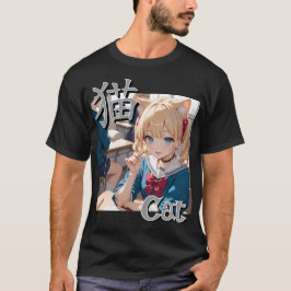 学校に通う猫耳娘 T-SHIRT