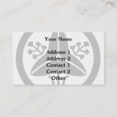 家紋「丸に立ち沢瀉」 VISITEKAARTJE (Achterkant)