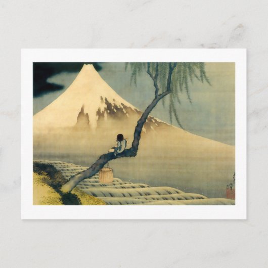 富 と 年, 北 Fuji en Boy, Hokusai, Ukiyo-e Briefkaart (Voorkant)