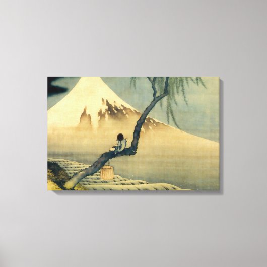 富 と 年, 北 Fuji en Boy, Hokusai, Ukiyo-e Canvas Afdruk (Voorkant)