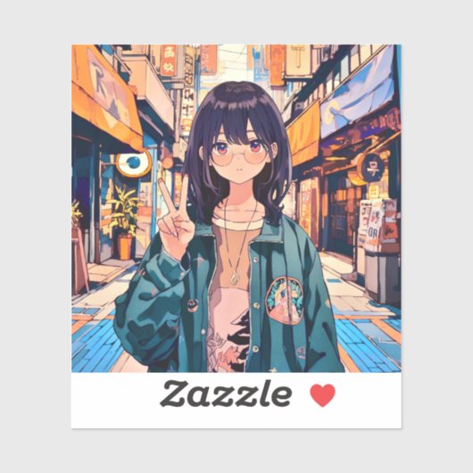 寿司娘アイコンシール seal|GenerativeAI Sticker (Vel)