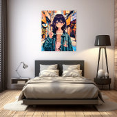 寿司娘アイコン アートパネル Art Panel｜GenerativeAI Canvas Afdruk