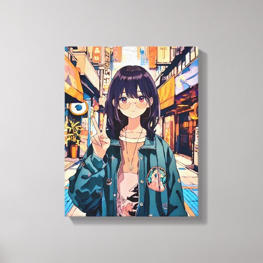 寿司娘アイコン アートパネル Art Panel|GenerativeAI Canvas Afdruk (Voorkant)