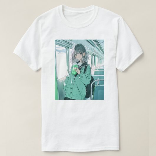 寿司娘JK・帰宅の楽しみメロンソーダT GenerativeAI T-shirt (Design voorkant)