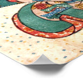 少 女 猫, 国 芳 Meisje met Cat, Kuniyoshi, Ukiyo-e Poster (Hoek)