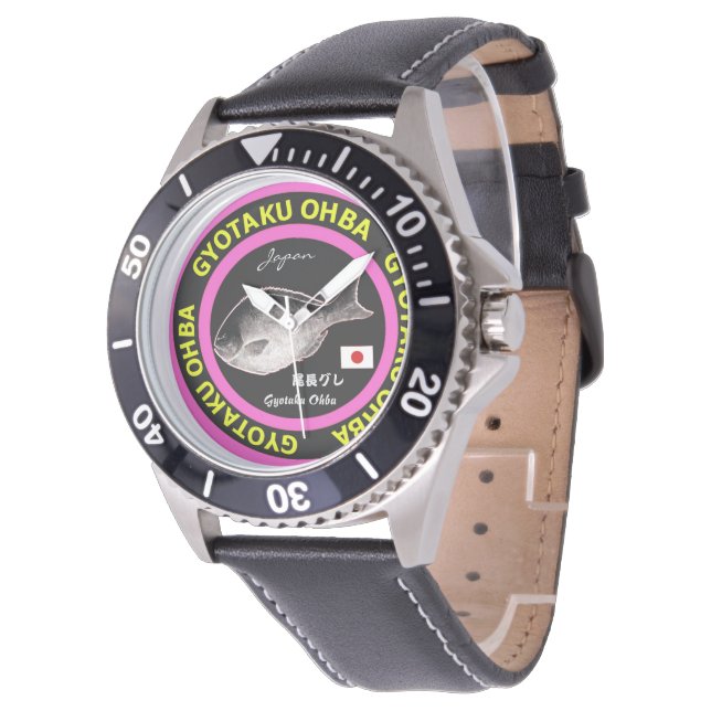 尾長グレ！japan（クロメジナ）生命たちへ感謝を捧げます。各自さまで文字変更、印字可能です。 horloge (Gekanteld)