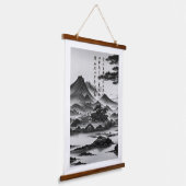 山水画　幻想の松 HANGEND WANDKLEED (Gebogen)