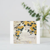 山 吹, 北 Yellow Flower, Hokusai, Ukiyo-e Briefkaart (Staand voorkant)