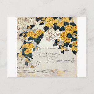 山 吹, 北 Yellow Flower, Hokusai, Ukiyo-e Briefkaart