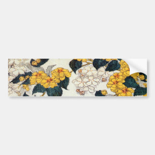 山 吹, 北 Yellow Flower, Hokusai, Ukiyo-e Bumpersticker
