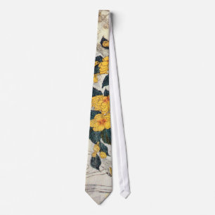 山 吹, 北 Yellow Flower, Hokusai, Ukiyo-e Stropdas