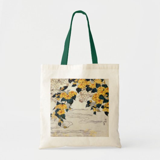 山 吹, 北 Yellow Flower, Hokusai, Ukiyo-e Tote Bag (Voorkant)