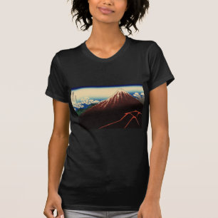 山 白, 北 斎 Thunder en de berg Fuji, Hokusai, Ukiyo-e T-shirt