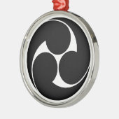 左 つ 巴 (地 抜 き) METALEN ORNAMENT (Links)
