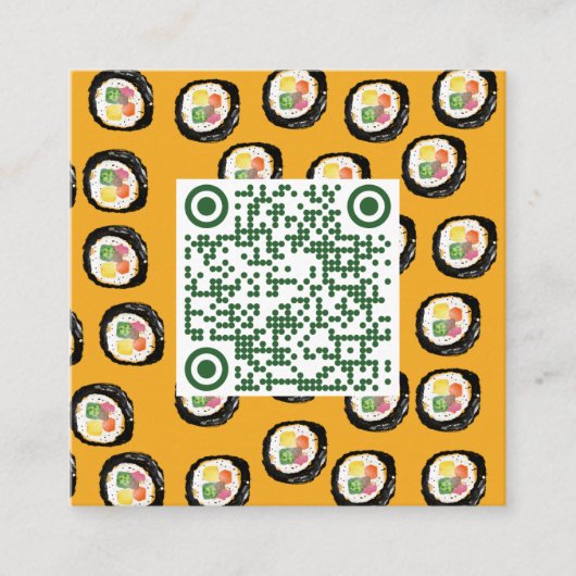 巻き寿司 VIERKANTE VISITEKAARTJE (Voorkant)