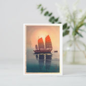 帆 船 朝 Sailing Boats Morning, Hiroshi Yoshida Briefkaart (Staand voorkant)