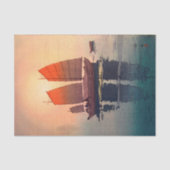 帆 船 朝 Sailing Boats Morning, Hiroshi Yoshida Tissuepapier (Voorkant)