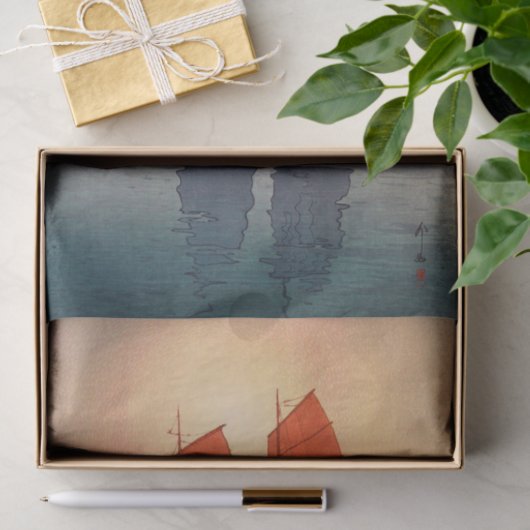 帆 船 朝 Sailing Boats Morning, Hiroshi Yoshida Tissuepapier (Geschenk)