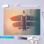 帆 船 朝 Sailing Boats Morning, Hiroshi Yoshida Tissuepapier