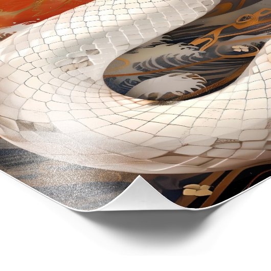 幸運の白蛇 FOTO AFDRUK (Hoek)