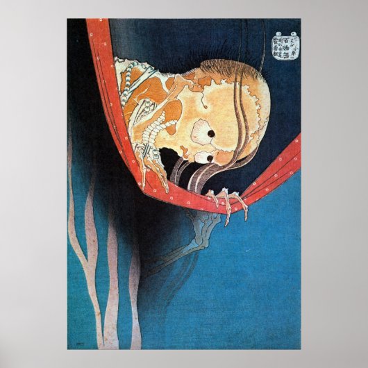 幽 霊, 北 Ghost, Hokusai, Ukiyoe Poster (Voorkant)