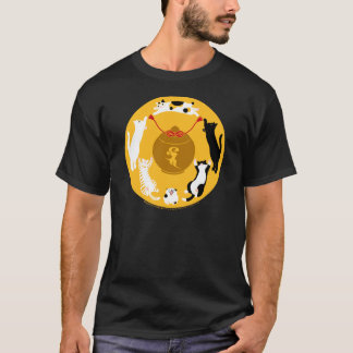 御守六猫 Tシャツ ダークカラー T-SHIRT