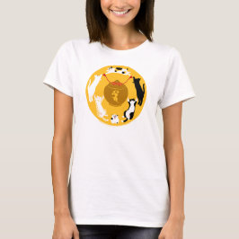 御守六猫 Tシャツ レディース T-SHIRT