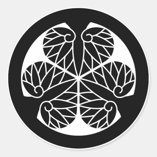 徳川葵（１３蕊） RONDE STICKER (Voorkant)