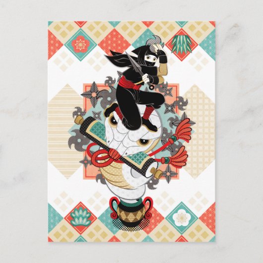 忍 者2019 (リ メ イ と/Ninja en slang 2019(remake) Briefkaart (Voorkant)