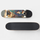 忍 者 虎, 芳 年 Ninja Hero & Tiger, Yoshitoshi, Ukiyo-e Persoonlijk Skateboard (Horizontaal)