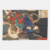 忍 者 虎, 芳 年 Ninja Hero & Tiger, Yoshitoshi, Ukiyo-e Theedoek (Horizontaal)
