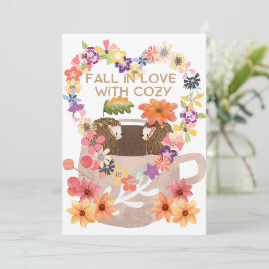 恋に落ちるハリネズミ SAVE THE DATE (Staand voorkant)