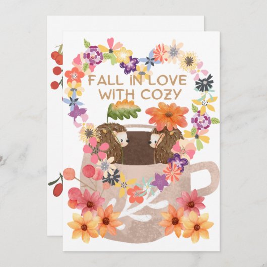 恋に落ちるハリネズミ SAVE THE DATE (Voorkant / Achterkant)