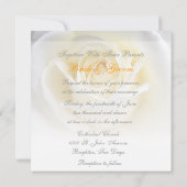 愛Love Blooms/White Rose Formal Chinese Wedding Kaart (Achterkant)