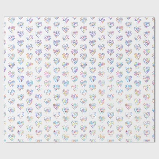 感謝のココロ Thank you 多言語44国語 字抜きパターン Cadeaupapier (Vlak)