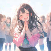 【感謝シール】ありがとうJK｜寿司娘 GenerativeAI Sticker (Voorkant)