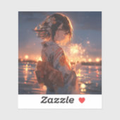 手持ち花火/Hand held fireworks | 東京娘 GenerartiveAI シール Sticker (Vel)