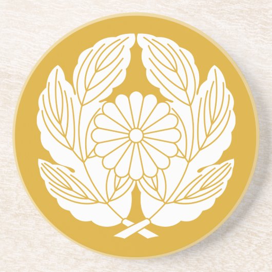 抱 き の 葉 に 菊 ZANDSTEEN ONDERZETTER (Voorkant)