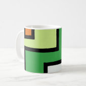 抽象画 モダン レトロ mapper #1 マグ koffiemok (Voorkant links)