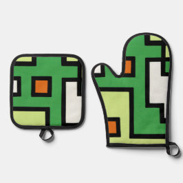 抽象画 モダン レトロ mapper #1 ovenwant & pannenlap set