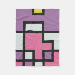 抽象画 モダン レトロ mapper #2 フリースブランケット fleece deken