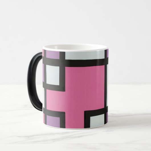 抽象画 モダン レトロ mapper #2 マグ magische mok (Voorkant links)