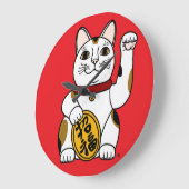 招き猫 壁掛け時計 GROTE KLOK (Hoek)